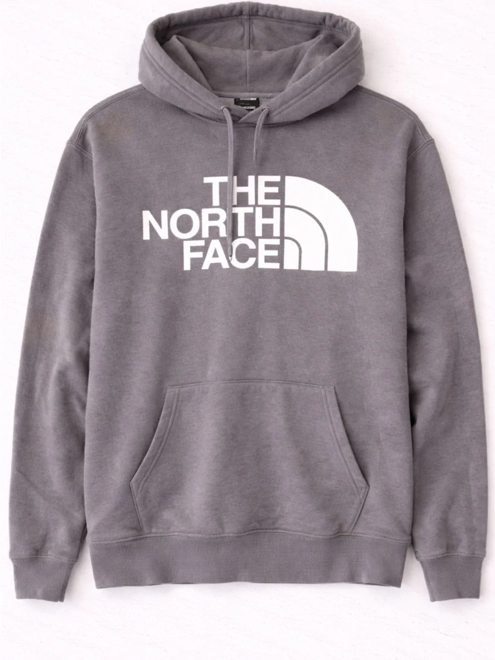 The North Face Gray Logo Hoodie Men’s Large Pullover Sweatshirt Outdoor Casual